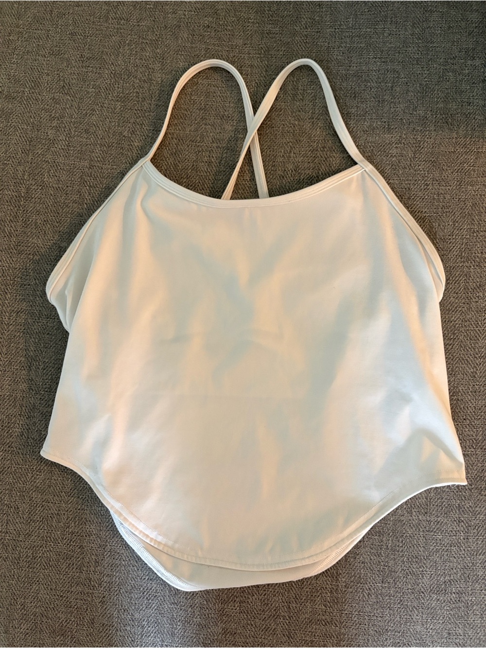 Free People Movement White Criss Cross Back Strappy Tank Top XL
